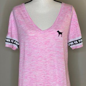 PINK by Victoria’s Secret V-Neck Tee Shirt with logo Size Medium